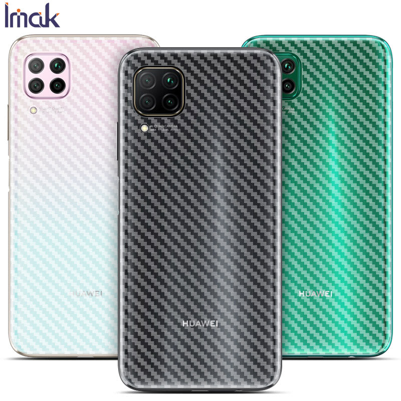 IMAK Carbon Fiber Overflade Blød PVC Bagfilm til Huawei nova 6 SE P40 lite Nova 7i IMAK Carbon Fiber Overflade Blød PVC Bagfilm til Huawei nova 6 SE P40 lite Nova 7i